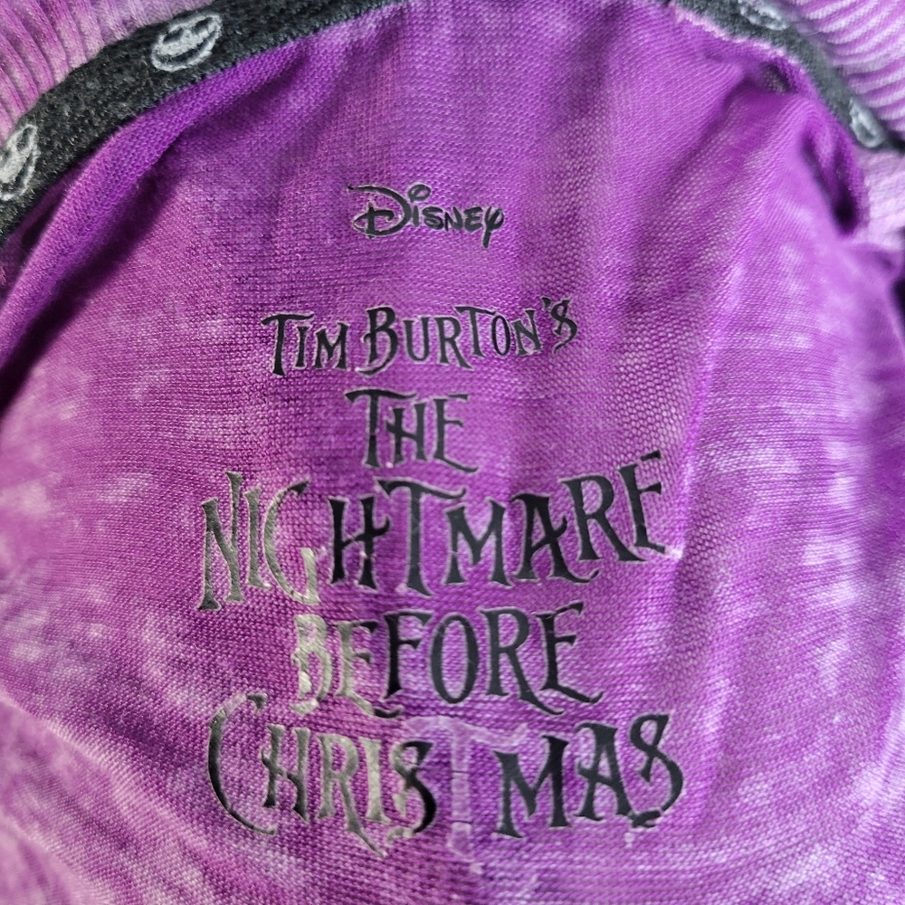 Womans Tim Burtons Nightmare Before Christmas Purple Burnout T Size L(12-14) - Picture 7 of 7